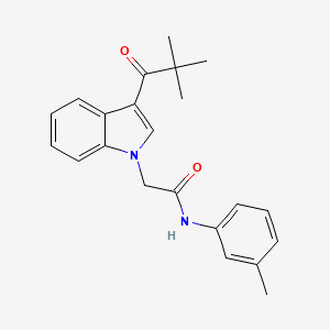 2-[3-(2,2-dimethylpropanoyl)-1H-indol-1-yl]-N-(3-methylphenyl)acetamide