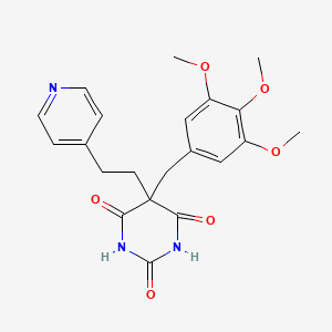 molecular formula C21H23N3O6 B5178898 5-[2-(4-pyridinyl)ethyl]-5-(3,4,5-trimethoxybenzyl)-2,4,6(1H,3H,5H)-pyrimidinetrione 