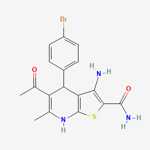 5-acetyl-3-amino-4-(4-bromophenyl)-6-methyl-4,7-dihydrothieno[2,3-b]pyridine-2-carboxamide