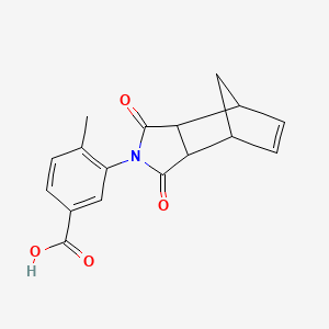 molecular formula C17H15NO4 B5178952 3-(3,5-dioxo-4-azatricyclo[5.2.1.0~2,6~]dec-8-en-4-yl)-4-methylbenzoic acid 