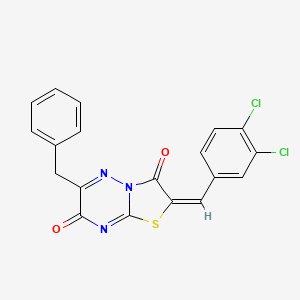 6-benzyl-2-(3,4-dichlorobenzylidene)-7H-[1,3]thiazolo[3,2-b][1,2,4]triazine-3,7(2H)-dione