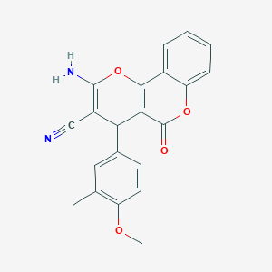 2-amino-4-(4-methoxy-3-methylphenyl)-5-oxo-4H,5H-pyrano[3,2-c]chromene-3-carbonitrile