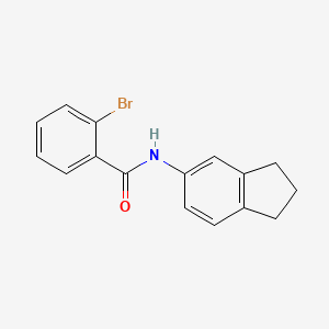 molecular formula C16H14BrNO B5178996 2-bromo-N-(2,3-dihydro-1H-inden-5-yl)benzamide 