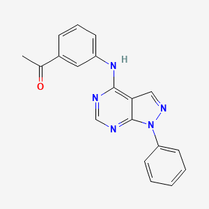 1-{3-[(1-phenyl-1H-pyrazolo[3,4-d]pyrimidin-4-yl)amino]phenyl}ethanone