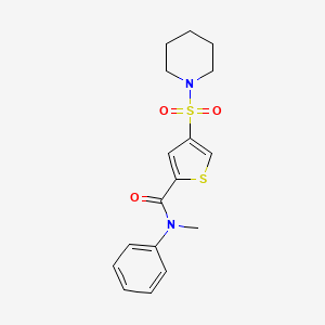 N-methyl-N-phenyl-4-(1-piperidinylsulfonyl)-2-thiophenecarboxamide