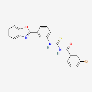 N-({[3-(1,3-benzoxazol-2-yl)phenyl]amino}carbonothioyl)-3-bromobenzamide