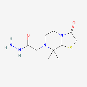 molecular formula C10H18N4O2S B5179046 2-(8,8-dimethyl-3-oxohexahydro-7H-[1,3]thiazolo[3,2-a]pyrazin-7-yl)acetohydrazide 