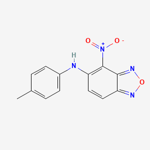 molecular formula C13H10N4O3 B5179109 N-(4-methylphenyl)-4-nitro-2,1,3-benzoxadiazol-5-amine 