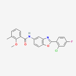 N-[2-(2-chloro-4-fluorophenyl)-1,3-benzoxazol-5-yl]-2-methoxy-3-methylbenzamide