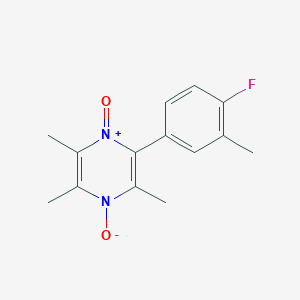 molecular formula C14H15FN2O2 B5179144 2-(4-fluoro-3-methylphenyl)-3,5,6-trimethylpyrazine 1,4-dioxide 