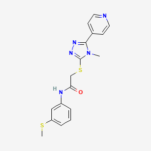 molecular formula C17H17N5OS2 B5179164 2-{[4-methyl-5-(4-pyridinyl)-4H-1,2,4-triazol-3-yl]thio}-N-[3-(methylthio)phenyl]acetamide 