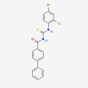 N-{[(4-bromo-2-chlorophenyl)amino]carbonothioyl}-4-biphenylcarboxamide