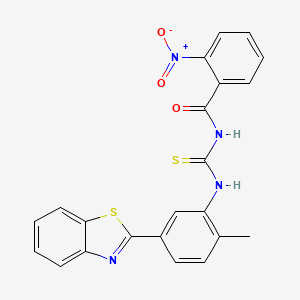 N-({[5-(1,3-benzothiazol-2-yl)-2-methylphenyl]amino}carbonothioyl)-2-nitrobenzamide