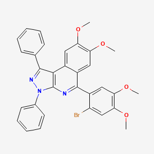 5-(2-bromo-4,5-dimethoxyphenyl)-7,8-dimethoxy-1,3-diphenyl-3H-pyrazolo[3,4-c]isoquinoline