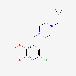 1-(5-chloro-2,3-dimethoxybenzyl)-4-(cyclopropylmethyl)piperazine trifluoroacetate