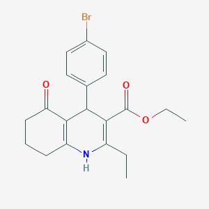 molecular formula C20H22BrNO3 B5179246 ethyl 4-(4-bromophenyl)-2-ethyl-5-oxo-1,4,5,6,7,8-hexahydro-3-quinolinecarboxylate 