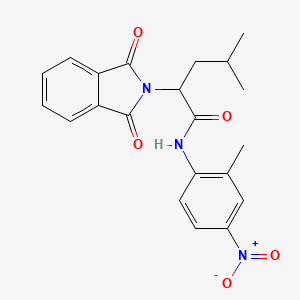 molecular formula C21H21N3O5 B5179255 2-(1,3-dioxo-1,3-dihydro-2H-isoindol-2-yl)-4-methyl-N-(2-methyl-4-nitrophenyl)pentanamide 