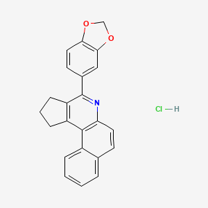 molecular formula C23H18ClNO2 B5179264 4-(1,3-benzodioxol-5-yl)-2,3-dihydro-1H-benzo[f]cyclopenta[c]quinoline hydrochloride 