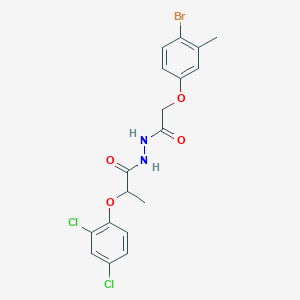 N'-[(4-bromo-3-methylphenoxy)acetyl]-2-(2,4-dichlorophenoxy)propanohydrazide