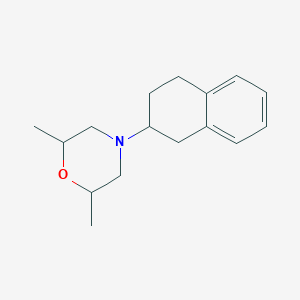 molecular formula C16H23NO B5179313 2,6-dimethyl-4-(1,2,3,4-tetrahydro-2-naphthalenyl)morpholine 