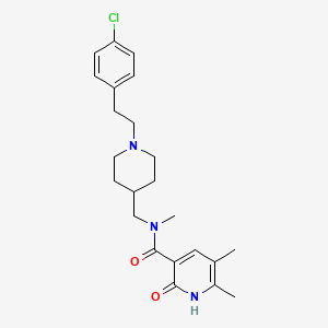 molecular formula C23H30ClN3O2 B5179322 N-({1-[2-(4-chlorophenyl)ethyl]-4-piperidinyl}methyl)-N,5,6-trimethyl-2-oxo-1,2-dihydro-3-pyridinecarboxamide 