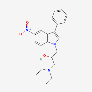 molecular formula C22H27N3O3 B5179326 1-(diethylamino)-3-(2-methyl-5-nitro-3-phenyl-1H-indol-1-yl)-2-propanol 