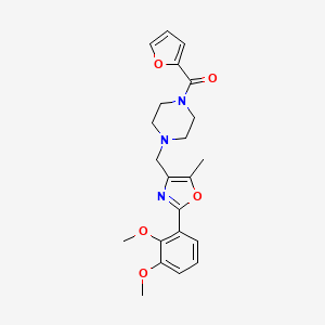 molecular formula C22H25N3O5 B5179333 1-{[2-(2,3-dimethoxyphenyl)-5-methyl-1,3-oxazol-4-yl]methyl}-4-(2-furoyl)piperazine 