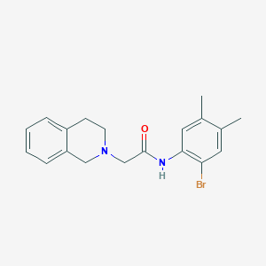 N-(2-bromo-4,5-dimethylphenyl)-2-(3,4-dihydro-2(1H)-isoquinolinyl)acetamide