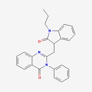 2-[(2-oxo-1-propyl-2,3-dihydro-1H-indol-3-yl)methyl]-3-phenyl-4(3H)-quinazolinone