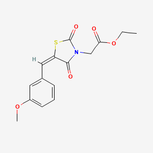 molecular formula C15H15NO5S B5179364 ethyl [5-(3-methoxybenzylidene)-2,4-dioxo-1,3-thiazolidin-3-yl]acetate 