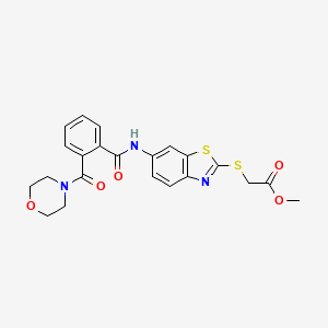 methyl [(6-{[2-(4-morpholinylcarbonyl)benzoyl]amino}-1,3-benzothiazol-2-yl)thio]acetate