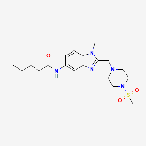 N-(1-methyl-2-{[4-(methylsulfonyl)-1-piperazinyl]methyl}-1H-benzimidazol-5-yl)pentanamide