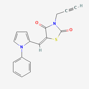 5-[(1-phenyl-1H-pyrrol-2-yl)methylene]-3-(2-propyn-1-yl)-1,3-thiazolidine-2,4-dione