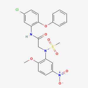 molecular formula C22H20ClN3O7S B5179425 N~1~-(5-chloro-2-phenoxyphenyl)-N~2~-(2-methoxy-5-nitrophenyl)-N~2~-(methylsulfonyl)glycinamide 