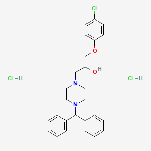 1-(4-chlorophenoxy)-3-[4-(diphenylmethyl)-1-piperazinyl]-2-propanol dihydrochloride