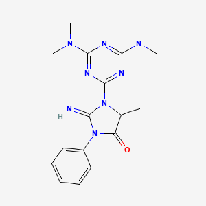 1-[4,6-bis(dimethylamino)-1,3,5-triazin-2-yl]-2-imino-5-methyl-3-phenyl-4-imidazolidinone