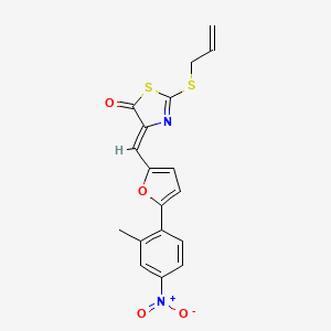 2-(allylthio)-4-{[5-(2-methyl-4-nitrophenyl)-2-furyl]methylene}-1,3-thiazol-5(4H)-one