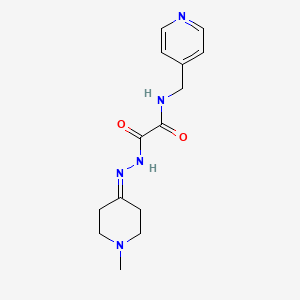 2-[2-(1-methyl-4-piperidinylidene)hydrazino]-2-oxo-N-(4-pyridinylmethyl)acetamide