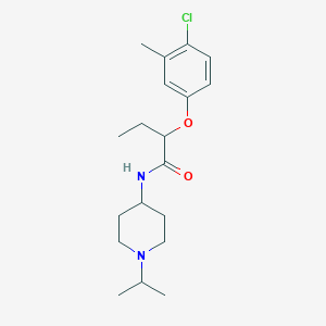 molecular formula C19H29ClN2O2 B5179491 2-(4-chloro-3-methylphenoxy)-N-(1-isopropyl-4-piperidinyl)butanamide 