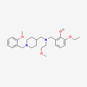 2-ethoxy-6-{[{[1-(2-methoxybenzyl)-4-piperidinyl]methyl}(2-methoxyethyl)amino]methyl}phenol