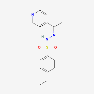 molecular formula C15H17N3O2S B5179577 4-ethyl-N'-[1-(4-pyridinyl)ethylidene]benzenesulfonohydrazide 