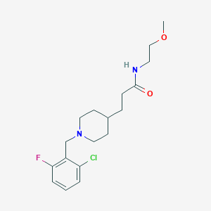 molecular formula C18H26ClFN2O2 B5179585 3-[1-(2-chloro-6-fluorobenzyl)-4-piperidinyl]-N-(2-methoxyethyl)propanamide 