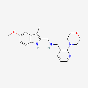 1-(5-methoxy-3-methyl-1H-indol-2-yl)-N-{[2-(4-morpholinyl)-3-pyridinyl]methyl}methanamine