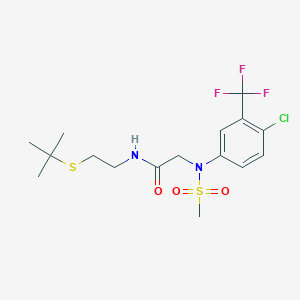 N~1~-[2-(tert-butylthio)ethyl]-N~2~-[4-chloro-3-(trifluoromethyl)phenyl]-N~2~-(methylsulfonyl)glycinamide