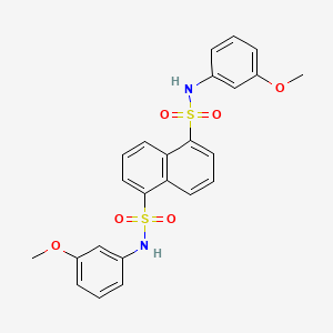 molecular formula C24H22N2O6S2 B5179606 N,N'-bis(3-methoxyphenyl)-1,5-naphthalenedisulfonamide 