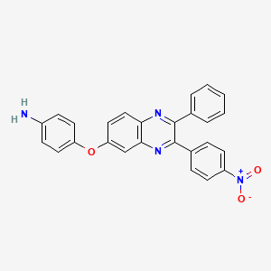 molecular formula C26H18N4O3 B5179619 (4-{[3-(4-nitrophenyl)-2-phenyl-6-quinoxalinyl]oxy}phenyl)amine 
