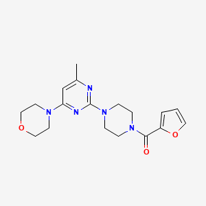 molecular formula C18H23N5O3 B5179630 4-{2-[4-(2-furoyl)-1-piperazinyl]-6-methyl-4-pyrimidinyl}morpholine 