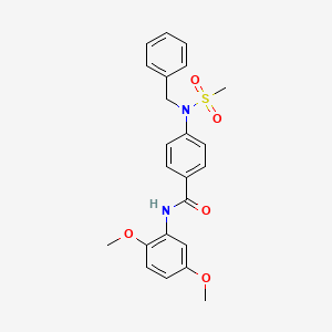 molecular formula C23H24N2O5S B5179636 4-[benzyl(methylsulfonyl)amino]-N-(2,5-dimethoxyphenyl)benzamide 