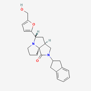 molecular formula C23H26N2O3 B5179664 (3aS*,5S*,9aS*)-2-(2,3-dihydro-1H-inden-2-yl)-5-[5-(hydroxymethyl)-2-furyl]hexahydro-7H-pyrrolo[3,4-g]pyrrolizin-1(2H)-one 