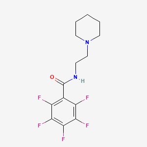 2,3,4,5,6-pentafluoro-N-[2-(1-piperidinyl)ethyl]benzamide